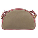 PRADA Shoulder Bag Canvas Beige Gold Auth 211147V-3