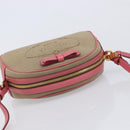 PRADA Shoulder Bag Canvas Beige Gold Auth 211147V-6