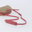 PRADA Shoulder Bag Canvas Beige Gold Auth 211147V-7