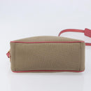 PRADA Shoulder Bag Canvas Beige Gold Auth 211147V-9