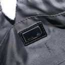 FENDI Zucchino Canvas Shoulder Bag Black Silver Auth 211153A-16