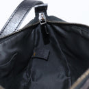 FENDI Zucchino Canvas Shoulder Bag Black Silver Auth 211153A-18