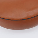 LOEWE Joyce Small Chain Shoulder Bag Leather Brown Gold Auth 211154V-11