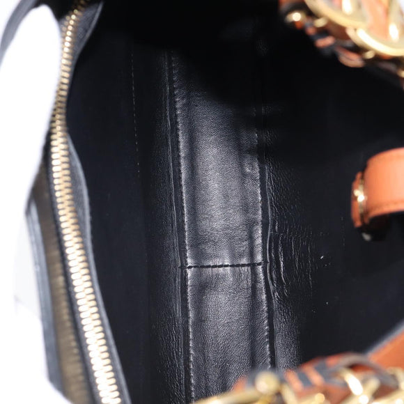 LOEWE Joyce Small Chain Shoulder Bag Leather Brown Gold Auth 211154V