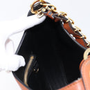 LOEWE Joyce Small Chain Shoulder Bag Leather Brown Gold Auth 211154V-20