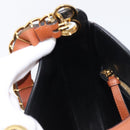 LOEWE Joyce Small Chain Shoulder Bag Leather Brown Gold Auth 211154V-21