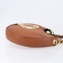 LOEWE Joyce Small Chain Shoulder Bag Leather Brown Gold Auth 211154V-4