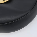 LOEWE Joyce Small Chain Shoulder Bag Leather Black Silver Auth 211155M-10