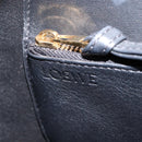 LOEWE Joyce Small Chain Shoulder Bag Leather Black Silver Auth 211155M-16