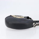 LOEWE Joyce Small Chain Shoulder Bag Leather Black Silver Auth 211155M-4