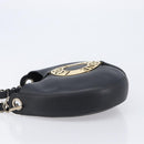 LOEWE Joyce Small Chain Shoulder Bag Leather Black Silver Auth 211155M-5
