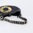 LOEWE Joyce Small Chain Shoulder Bag Leather Black Silver Auth 211155M-7