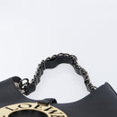LOEWE Joyce Small Chain Shoulder Bag Leather Black Silver Auth 211155M-8