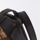 Christian Dior Trotter Canvas Shoulder Bag Beige Gold Auth 211168-15