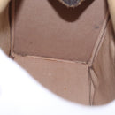 Christian Dior Trotter Canvas Shoulder Bag Beige Gold Auth 211168-17