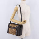 Christian Dior Trotter Canvas Shoulder Bag Beige Gold Auth 211168-21