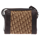 Christian Dior Trotter Canvas Shoulder Bag Beige Gold Auth 211168-3
