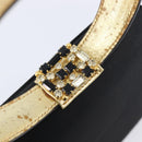 Salvatore Ferragamo Hand Bag Satin Black Gold Auth 211170A-14