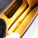 Salvatore Ferragamo Hand Bag Satin Black Gold Auth 211170A-18