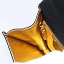 Salvatore Ferragamo Hand Bag Satin Black Gold Auth 211170A-20
