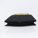 Salvatore Ferragamo Hand Bag Satin Black Gold Auth 211170A-9