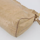 Miu Miu Shoulder Bag Vitellolux Beige Gold Auth 211172V-12