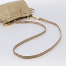 Miu Miu Shoulder Bag Vitellolux Beige Gold Auth 211172V-7