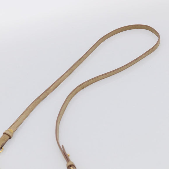 Miu Miu Shoulder Bag Vitellolux Beige Gold Auth 211172V