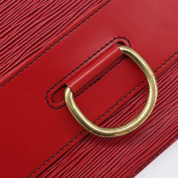 LOUIS VUITTON Epi Jena Clutch Bag Red M52727 LV Auth 211175