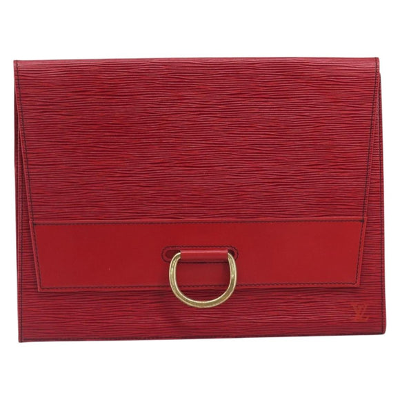 LOUIS VUITTON Epi Jena Clutch Bag Red M52727 LV Auth 211175