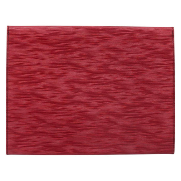 LOUIS VUITTON Epi Jena Clutch Bag Red M52727 LV Auth 211175