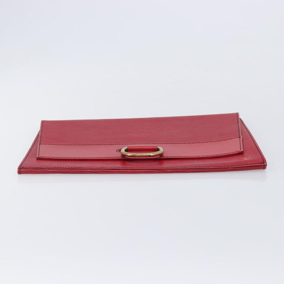 LOUIS VUITTON Epi Jena Clutch Bag Red M52727 LV Auth 211175