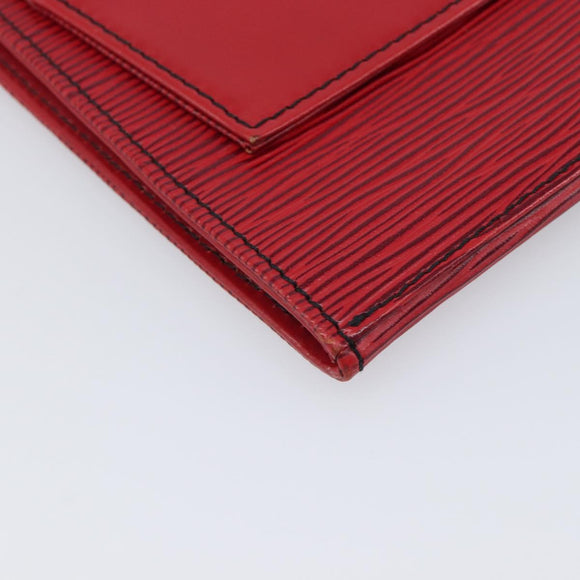 LOUIS VUITTON Epi Jena Clutch Bag Red M52727 LV Auth 211175