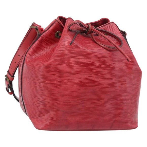LOUIS VUITTON Epi Petit Noe Shoulder Bag Red M44107 LV Auth 211180