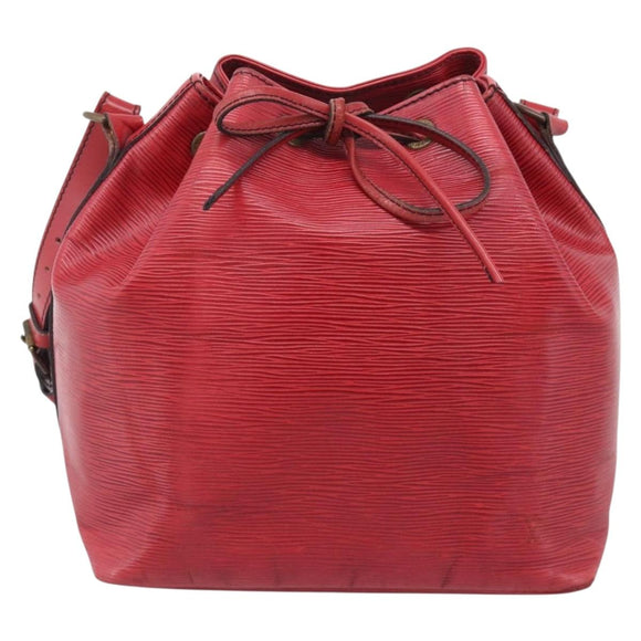 LOUIS VUITTON Epi Petit Noe Shoulder Bag Red M44107 LV Auth 211180