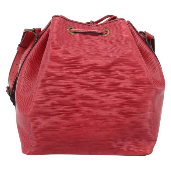 LOUIS VUITTON Epi Petit Noe Shoulder Bag Red M44107 LV Auth 211180