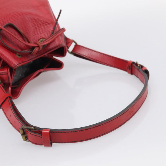 LOUIS VUITTON Epi Petit Noe Shoulder Bag Red M44107 LV Auth 211180