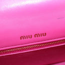 Miu Miu Matelasse Chain Shoulder Bag Denim Leather Navy Gold Tone Auth 211181M-22