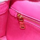 Miu Miu Matelasse Chain Shoulder Bag Denim Leather Navy Gold Tone Auth 211181M-28