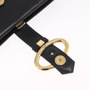 Christian Dior Shoulder Bag Leather Black Gold Auth 211182A-15