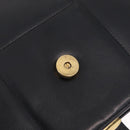Christian Dior Shoulder Bag Leather Black Gold Auth 211182A-16