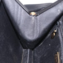 Christian Dior Shoulder Bag Leather Black Gold Auth 211182A-20