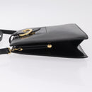 Christian Dior Shoulder Bag Leather Black Gold Auth 211182A-5