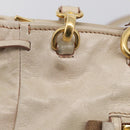 PRADA Matelasse Hand Bag Leather 2way Pink Gold Auth 211185V-12