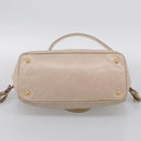 PRADA Matelasse Hand Bag Leather 2way Pink Gold Auth 211185V-14