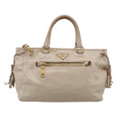 PRADA Matelasse Hand Bag Leather 2way Pink Gold Auth 211185V-2