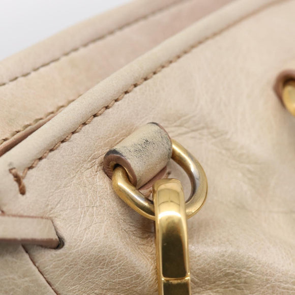 PRADA Matelasse Hand Bag Leather 2way Pink Gold Auth 211185V