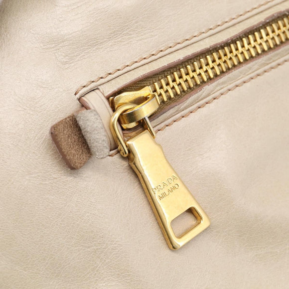 PRADA Matelasse Hand Bag Leather 2way Pink Gold Auth 211185V