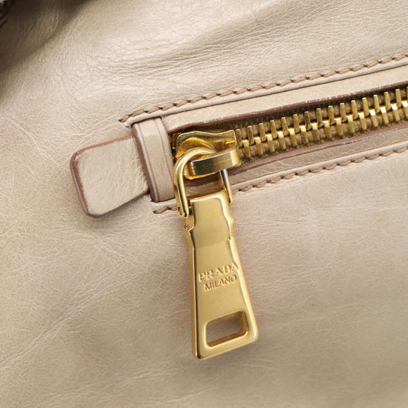 PRADA Matelasse Hand Bag Leather 2way Pink Gold Auth 211185V