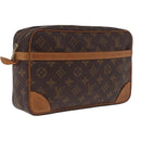 LOUIS VUITTON Monogram Compiegne 28 Clutch Bag M51845 LV Auth 211189-1